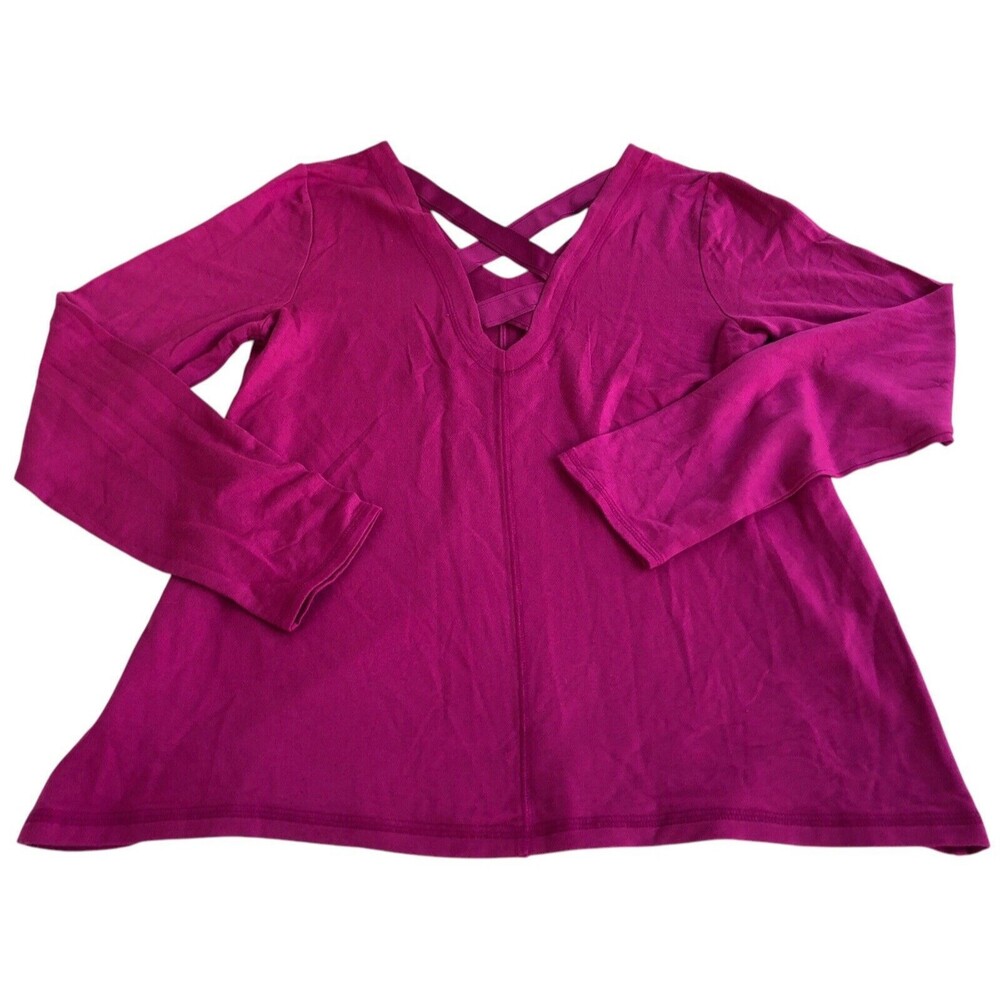 LILLY PULITZER Areli Knit Pullover Top BORDEAUX BERRY Luxletic Size Large NWOT - Picture 13 of 15